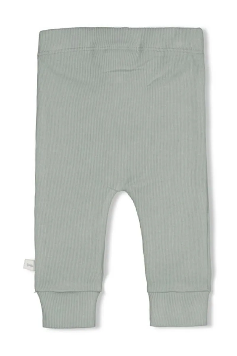 Feetje broek rib Penguin Cuddles in zeegroen